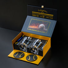 Load image into Gallery viewer, NOBLESIP Whiskey Bourbon BASEBALL Glasses 𝗣𝗥𝗘𝗠𝗜𝗨𝗠 New Father's Day gift - Set: 2 Glasses, 2 Steel Chilling Balls, 2 Coasters. The best way for a Baseball Player, Coach, or Fan to enjoy his old fashioned drinks