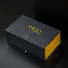 Load image into Gallery viewer, Whiskey Glasses Set BASKETBALL Design - 2 Glasses, 2 Stainless Steel Chilling Balls, 2 Coasters. Perfect for Whisky, Bourbon, Scotch, Old Fashioned. The GOAT by NOBLESIP in Designer Gift Box. A great bar gift!