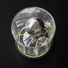 Load image into Gallery viewer, Whiskey Glasses Set BASKETBALL Design - 2 Glasses, 2 Stainless Steel Chilling Balls, 2 Coasters. Perfect for Whisky, Bourbon, Scotch, Old Fashioned. The GOAT by NOBLESIP in Designer Gift Box. A great bar gift!