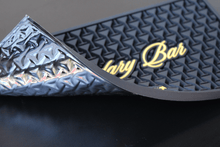 Load image into Gallery viewer, BAR MAT "Legendary Bar" by NOBLESIP. Long 25 x 3.25 Inches. Accommodates most professional and home cocktail bar setups, providing a stylish and durable surface that prevents slips and spills.