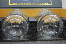 Load image into Gallery viewer, Whiskey Glasses Set BASKETBALL Design - 2 Glasses, 2 Stainless Steel Chilling Balls, 2 Coasters. Perfect for Whisky, Bourbon, Scotch, Old Fashioned. The GOAT by NOBLESIP in Designer Gift Box. A great bar gift!