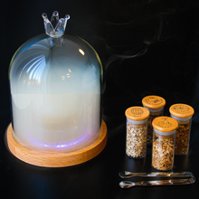 Load image into Gallery viewer, NOBLESIP Cocktail Smoker with Glass Dome 𝗣𝗥𝗘𝗠𝗜𝗨𝗠 Kit. All you need to smoke your Food and Drinks, great for Whiskey, Bourbon, Scotch, and Old Fashioneds. "Smoky Crown" A great bar gift!