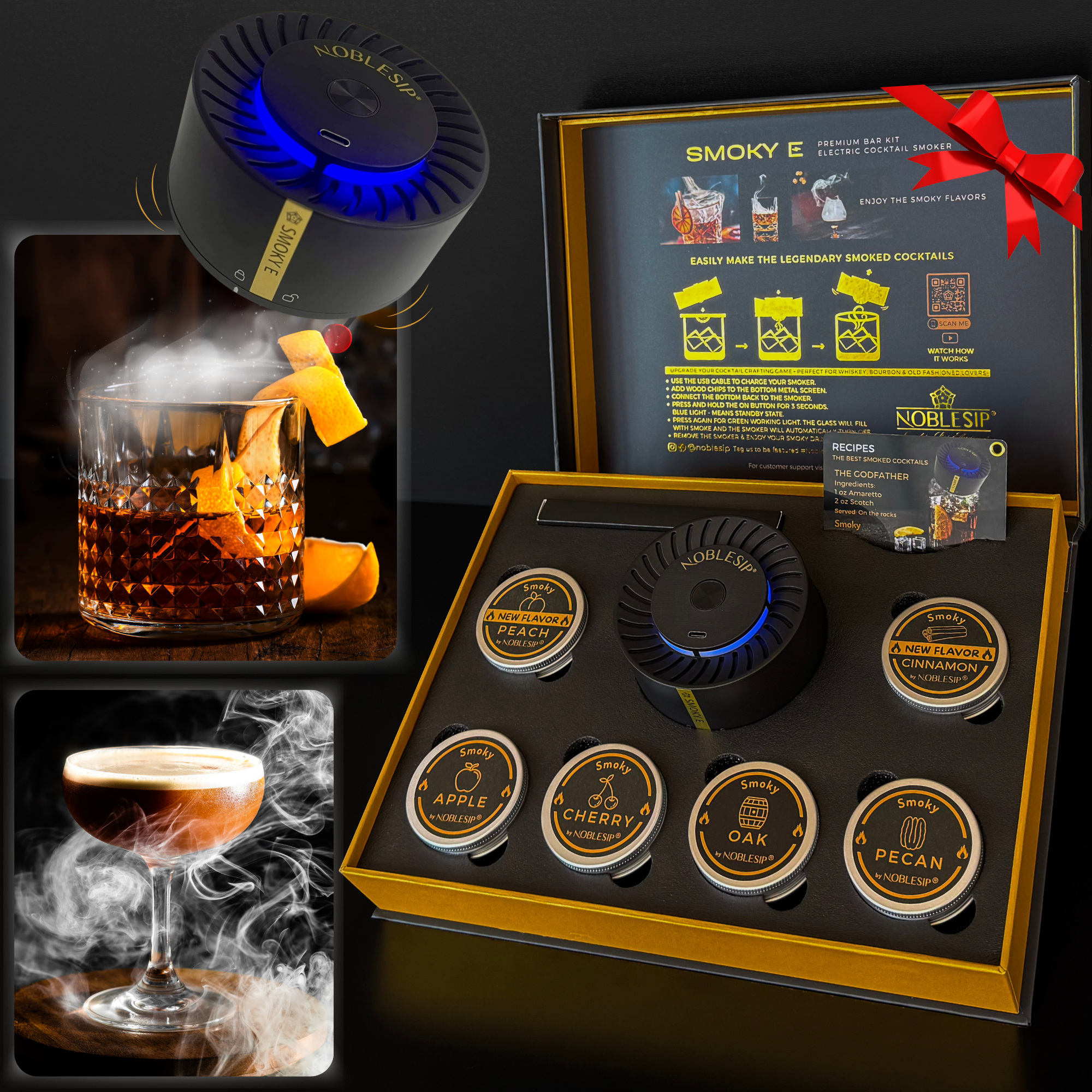 【OPEN】SMOKY SCOT キノティー　シップスミス　３本セット NOBLESIP Cocktail Whiskey Smoker 𝗣𝗥𝗘𝗠𝗜𝗨𝗠 new Smoky E, Home