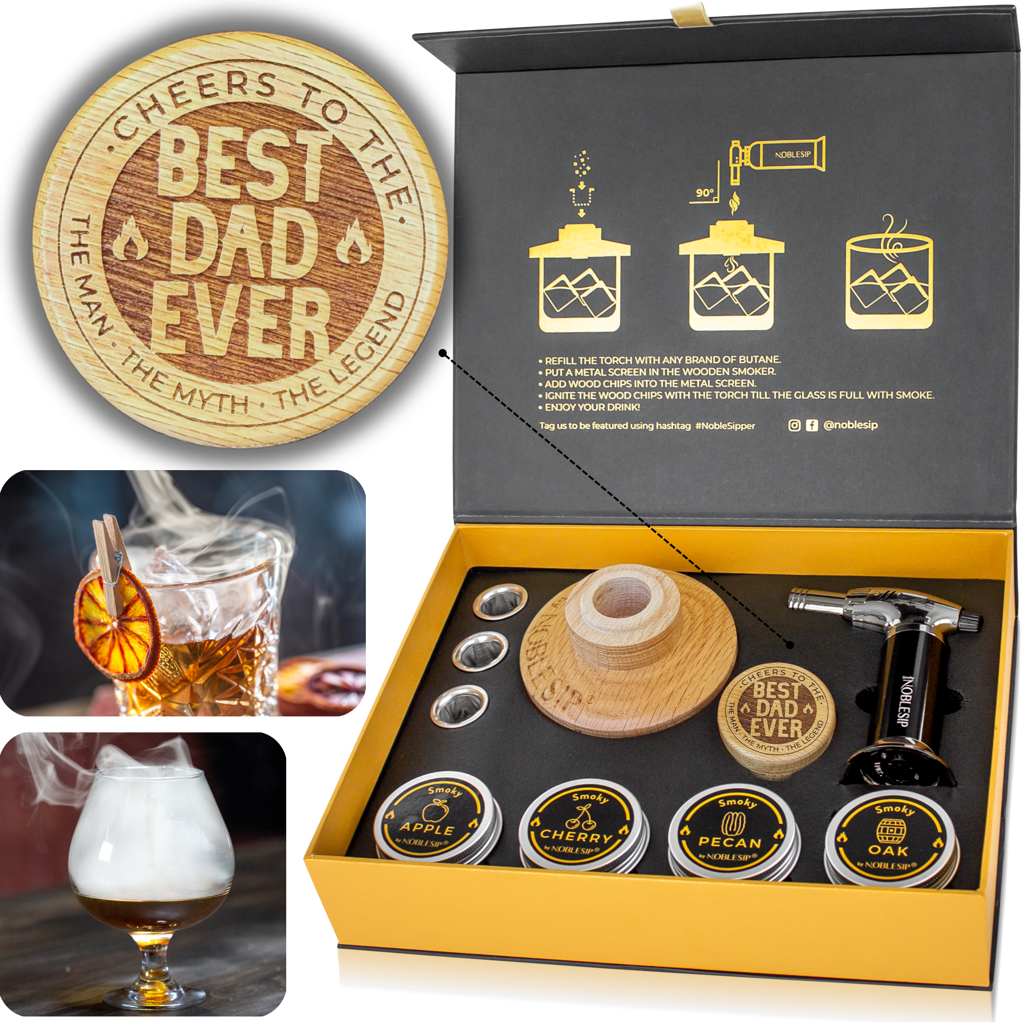best gift for a cigarette smoker Whiskey Cocktail Smoker Kit 