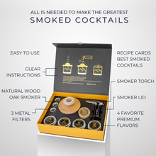 Load image into Gallery viewer, Whiskey Cocktail Smoker Kit "BEST DAD EVER" engraved! Special gift for whisky, bourbon, scotch, old fashioned lover dad. NOBLESIP - PREMIUM set in designer gift box