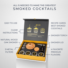 Load image into Gallery viewer, Whiskey Smoker Kit ๐ฃ๐ฅ๐๐ ๐๐จ๐  gift box. Smoke Cocktails, Old Fashioned, Bourbon, Scotch. Smoky by NOBLESIP. A great bar gift!