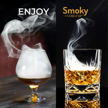 Load image into Gallery viewer, Cocktail Smoker Kit 𝗣𝗥𝗘𝗠𝗜𝗨𝗠 Smoky by NOBLESIP - All you need to Smoke Whiskey, Bourbon, Scotch, Old Fashioned and all your Favorite Cocktails. Complete Bar Kit in a designer gift box with cocktail recipe cards
