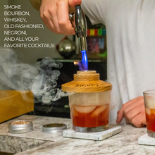Load image into Gallery viewer, Whiskey Smoker Kit ๐ฃ๐ฅ๐๐ ๐๐จ๐  gift box. Smoke Cocktails, Old Fashioned, Bourbon, Scotch. Smoky by NOBLESIP. A great bar gift!