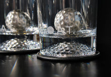 Load image into Gallery viewer, NOBLESIP Whiskey Bourbon GOLF Glasses 𝗣𝗥𝗘𝗠𝗜𝗨𝗠 Gift Set: 2 Glasses, 2 Steel Chilling Balls, 2 Coasters. The best way for a Golf Player or Fan to enjoy his Whisky, Scotch, Old Fashioned Cocktails. A great New Year home bar golfer gift!
