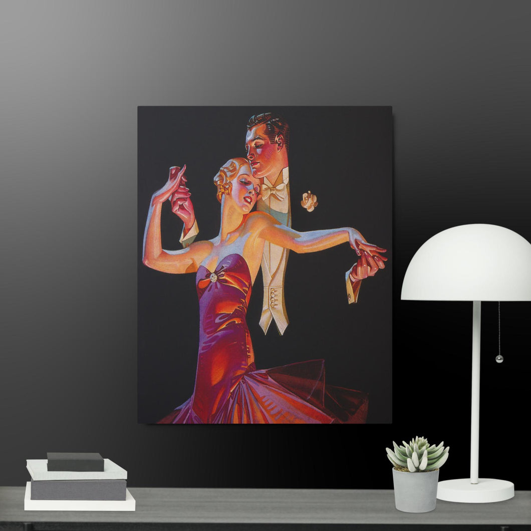 Metal print Dancers Vintage